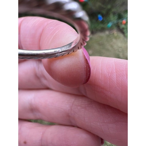 DAVID YURMAN STERLING SILVER STARBURST RING WITH SEVEN DIAMONDS CENTER - Picture 3 of 6